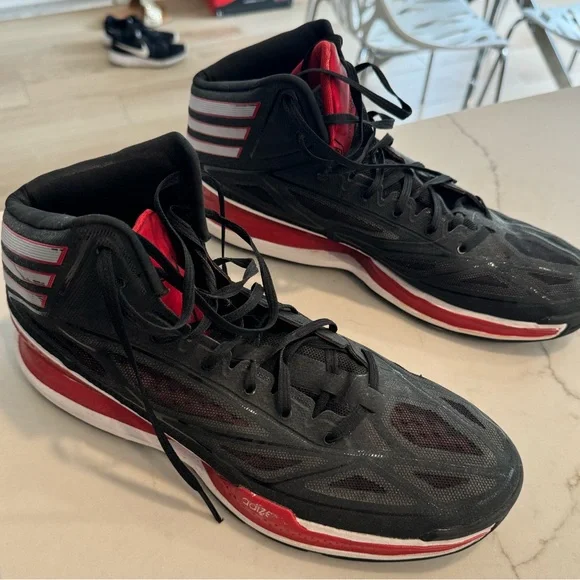 Adidas AdiZero Crazy Light Black/Red Size 13 - Picture 7 of 8